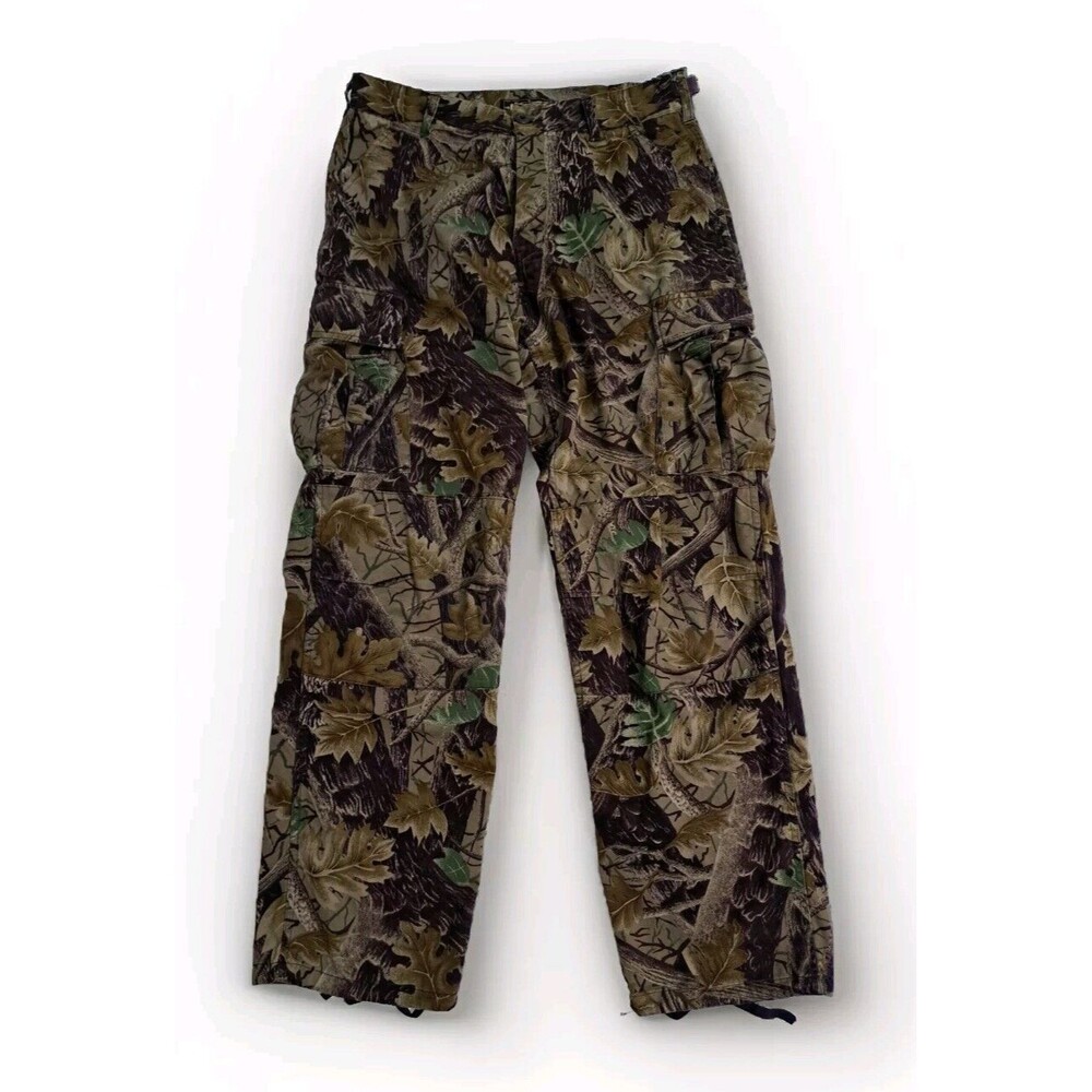 Master Sportsman Leaf Tree Camo Men's Medium Cargo Hunting Pants Tree Deer Brown